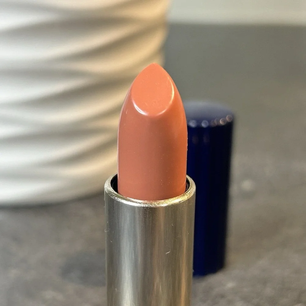 Vintage Estee Lauder All Day‎ Lipstick SPICED ROSE Blue RIbbed Tube HTF